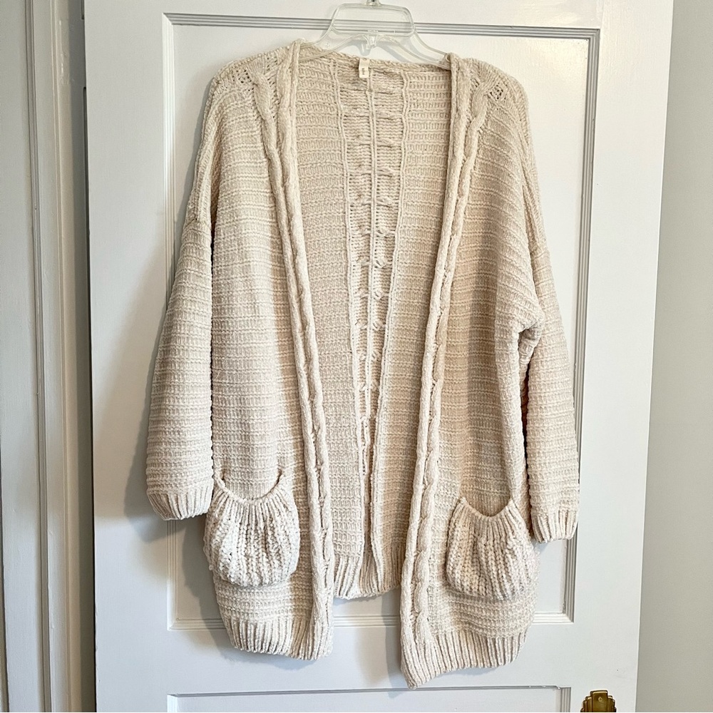 Cozy Chenille Cardigan - Cream